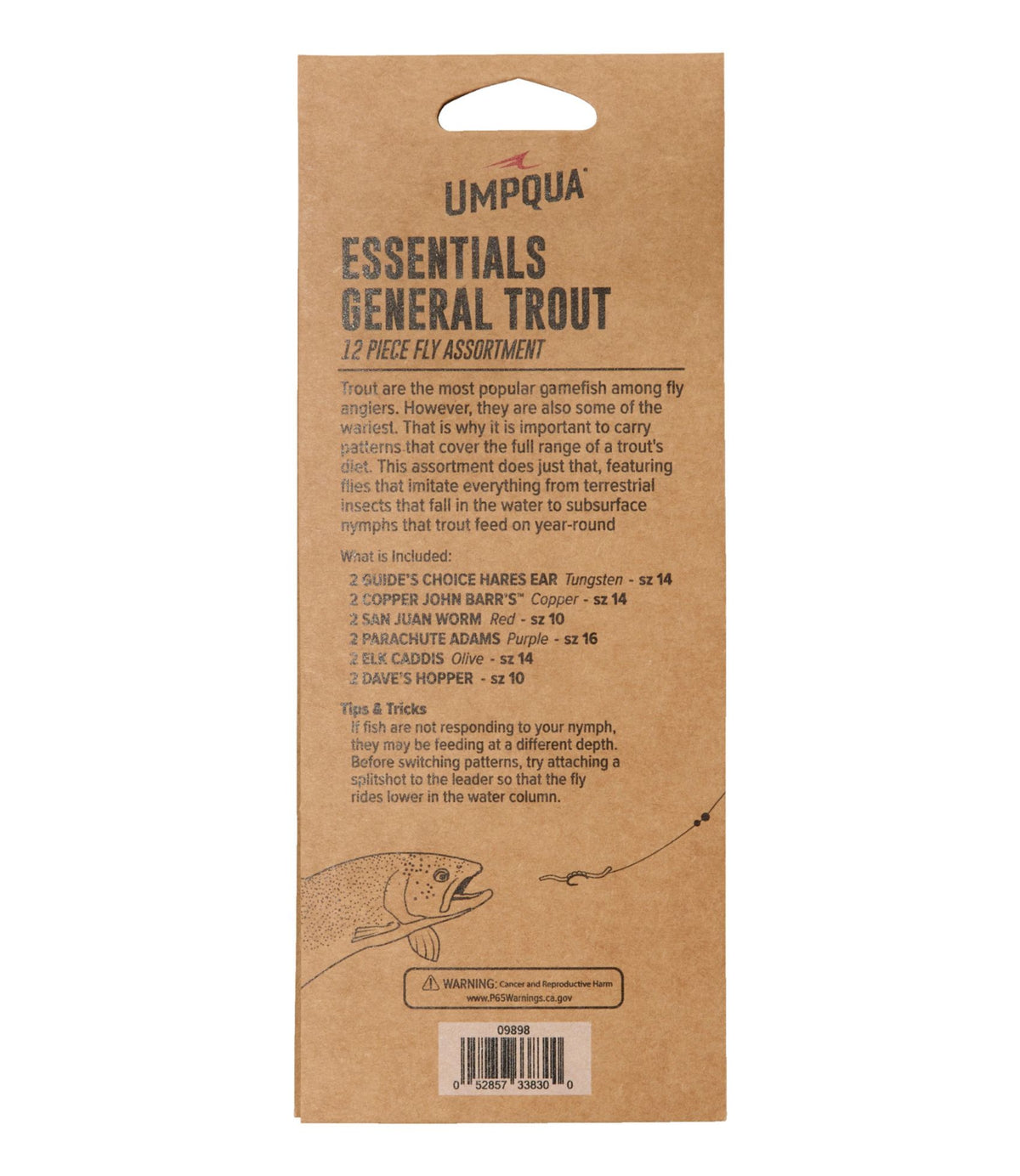 L.L.Bean Umpqua Essentials Trout Fly Assortment, 12 flies