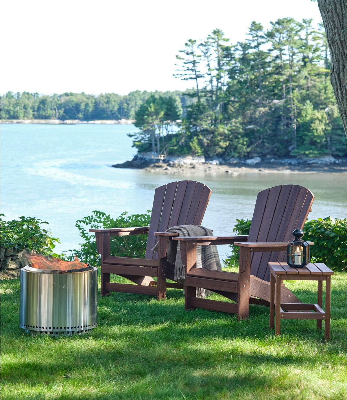 L.L.Bean Solo Stove Bonfire Fire Pit and Stand Stainless Steel Basic