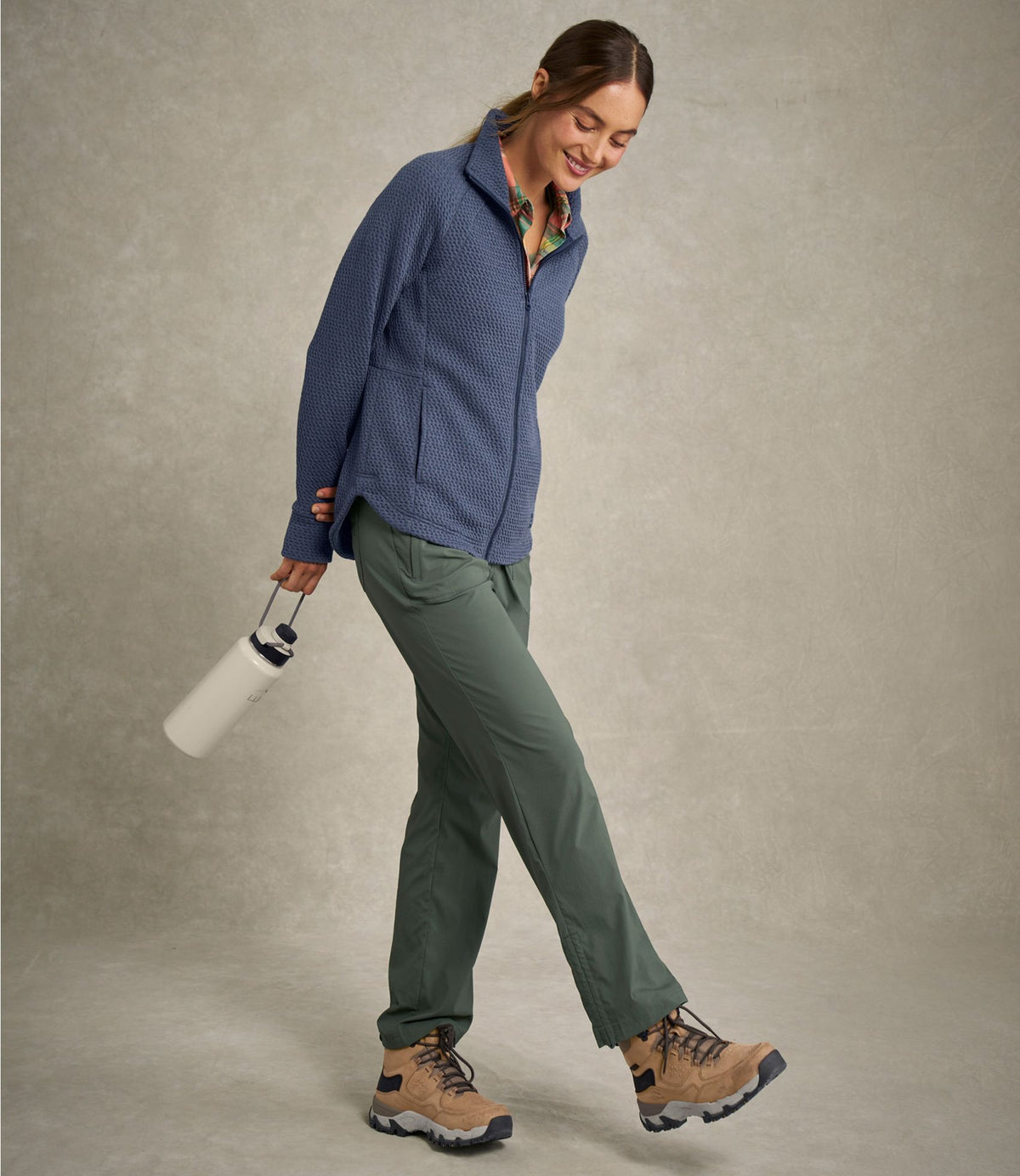 L.L.Bean Women's Ridgeknit Full-Zip Jacket Dark Cinder