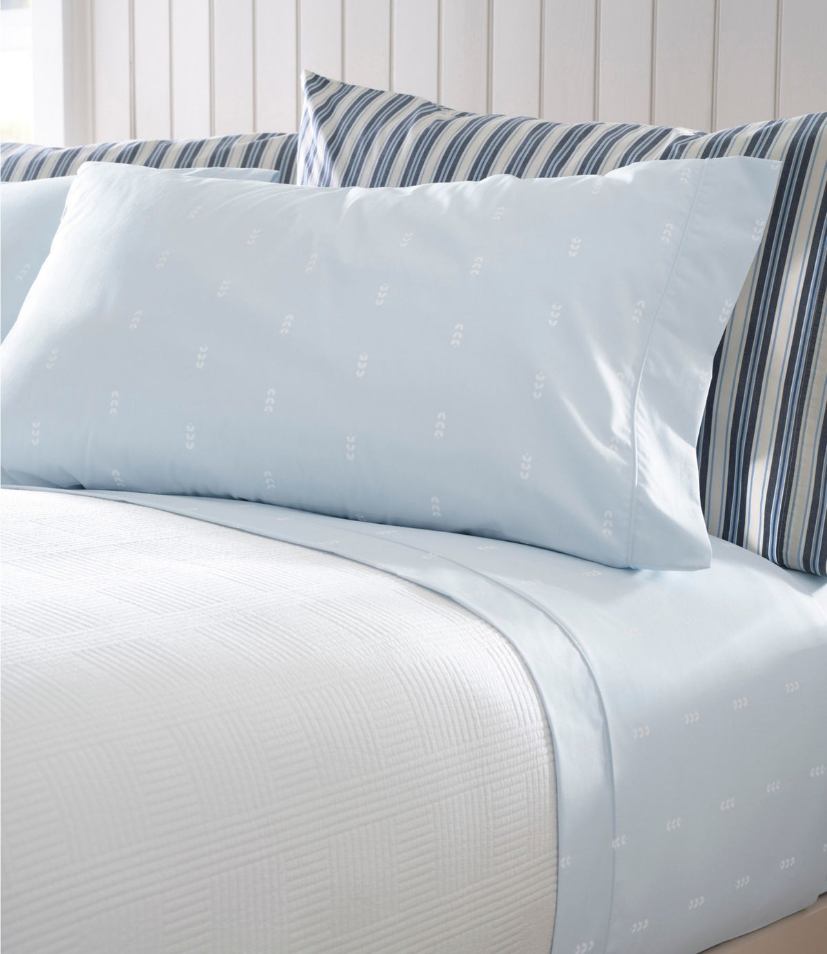 L.L.Bean Vintage Matelassé Bedspread Atlantic Blue