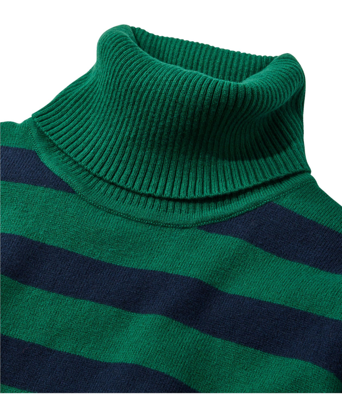 L.L.Bean Women's Cotton/Cashmere Sweater, Turtleneck Stripe