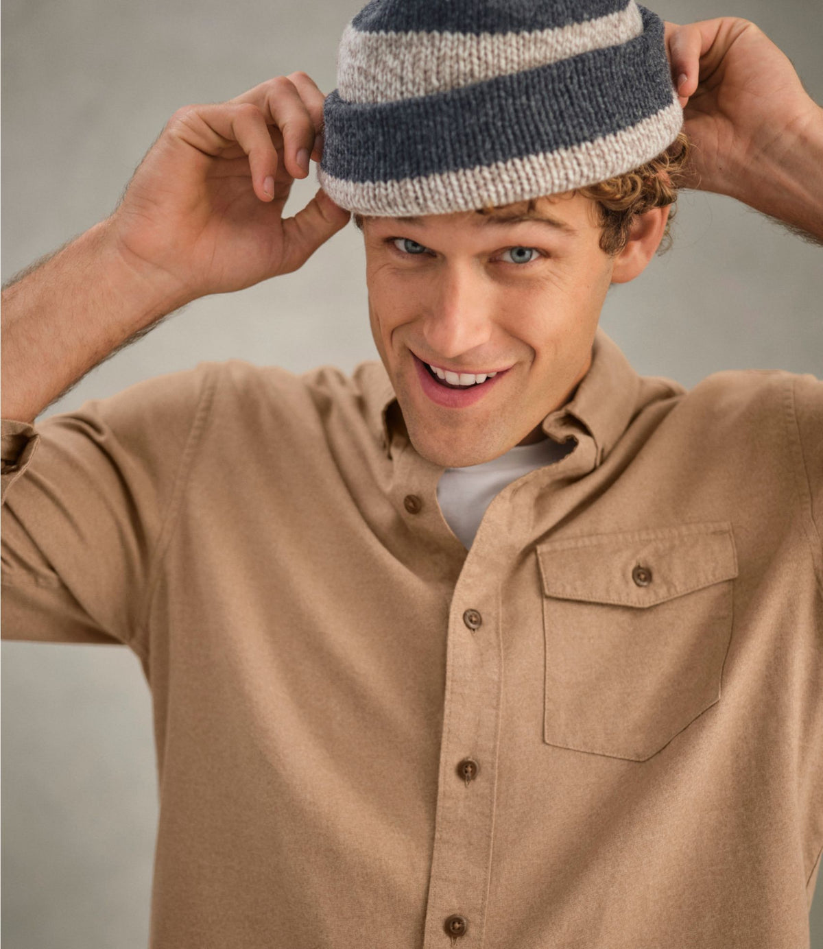 L.L.Bean Men's Brushed Jaspé Twill Shirt, Traditional Untucked Fit Bordeaux