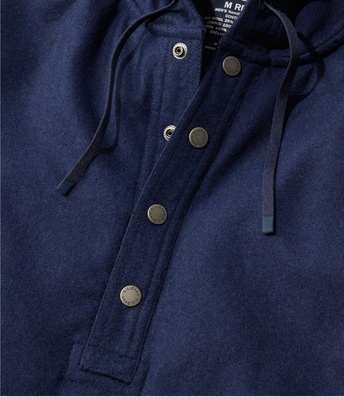L.L.Bean Men's Maine Guide Wool Anorak Navy
