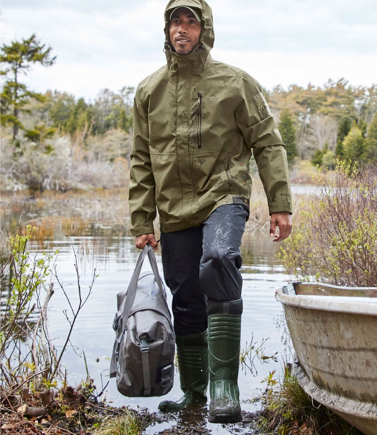 L.L.Bean Men's Maine Warden GORE-TEX Rain Pants Black