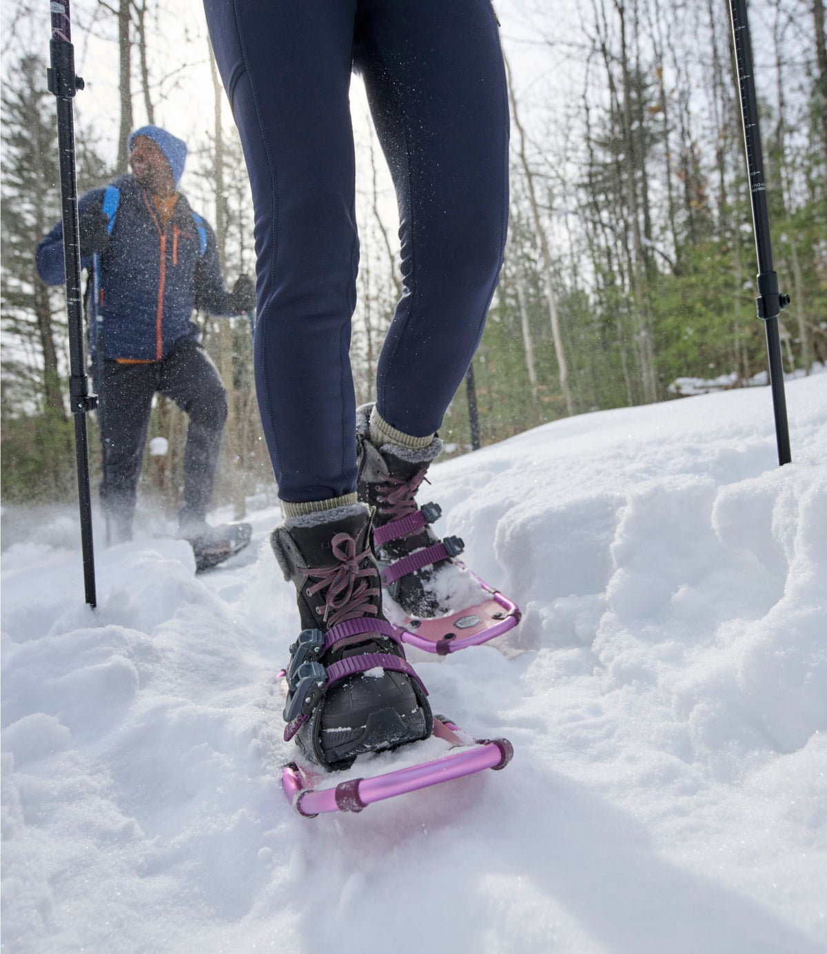 L.L.Bean Women's Winter Walker Snowshoe Package Teal Blue Fracture