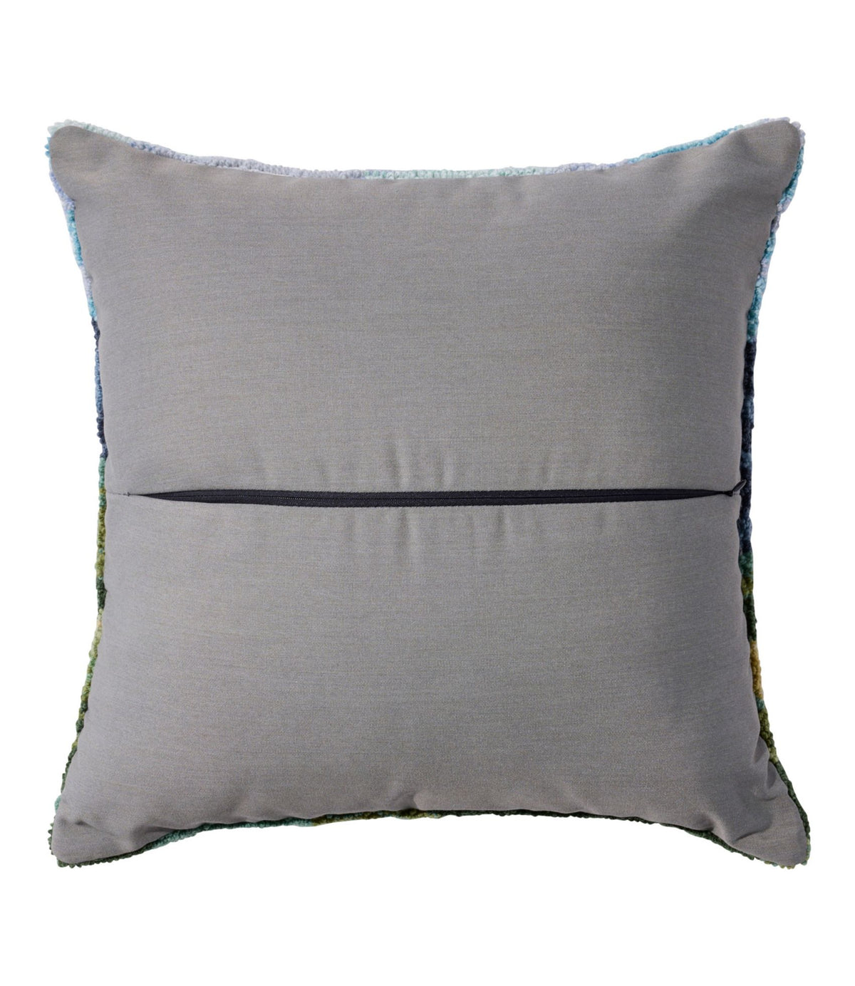 L.L.Bean Indoor/Outdoor Hooked Pillow, Mountain Horizon, 18" x 18" Multi