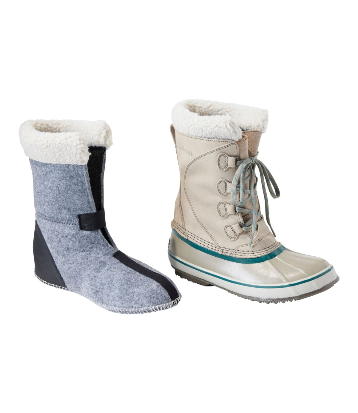 L.L.Bean Women's Bean Snow Boot Liners Gray