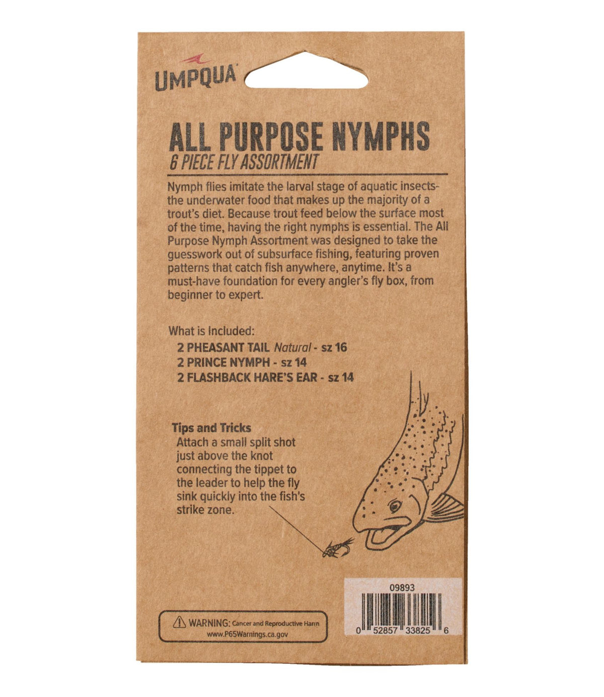 L.L.Bean Umpqua All-Purpose Nymph Fly Assortment, 6 flies