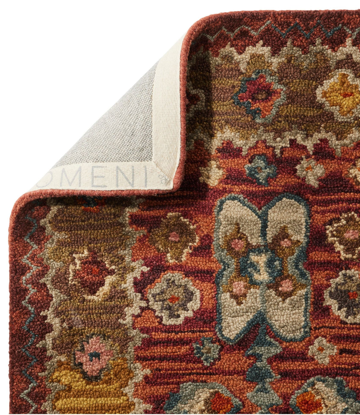 L.L.Bean Double Border Wool Hooked Runner, Sienna Multi Sienna Multi