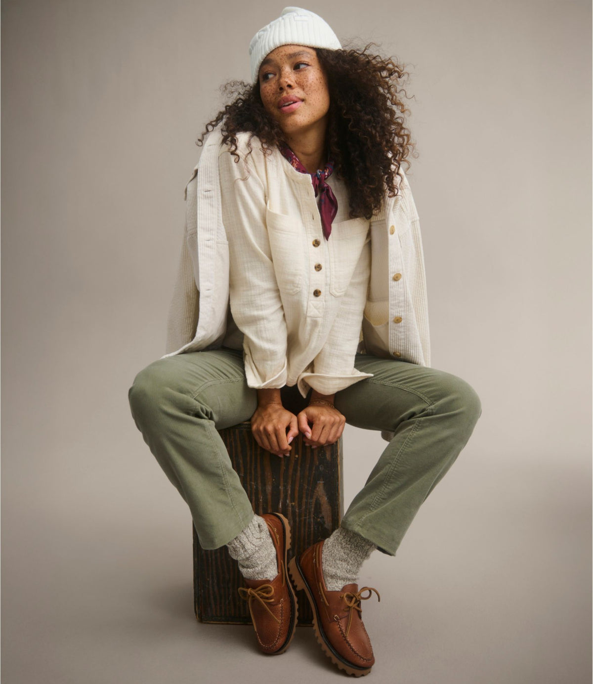 L.L.Bean Women's 1912 Field Flannel Popover Bone