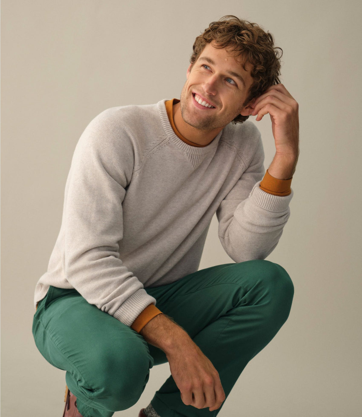 L.L.Bean Men's Wicked Soft Cotton/Cashmere Sweater, Crewneck Classic Navy