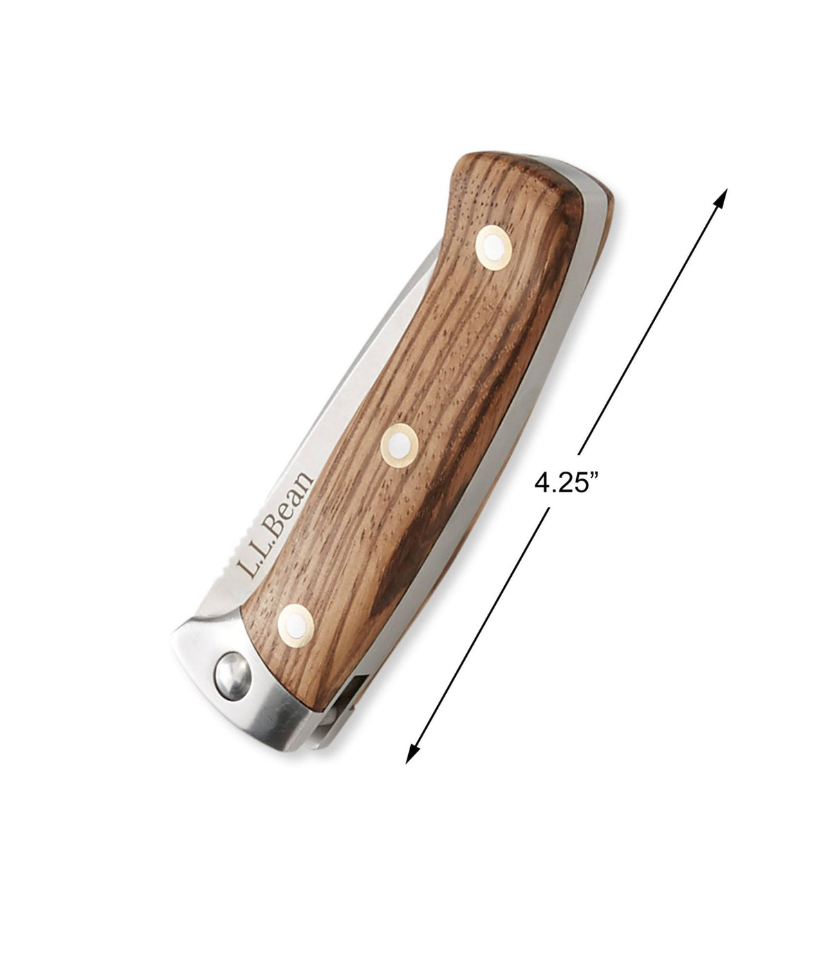 L.L.Bean Allagash Folding Hunting Knife Zebra Wood