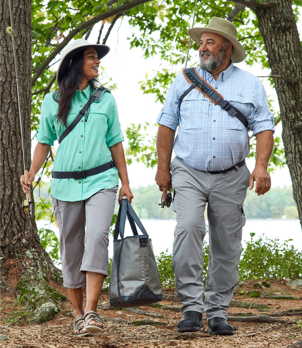 L.L.Bean Angler's Lightweight Tote Asphalt