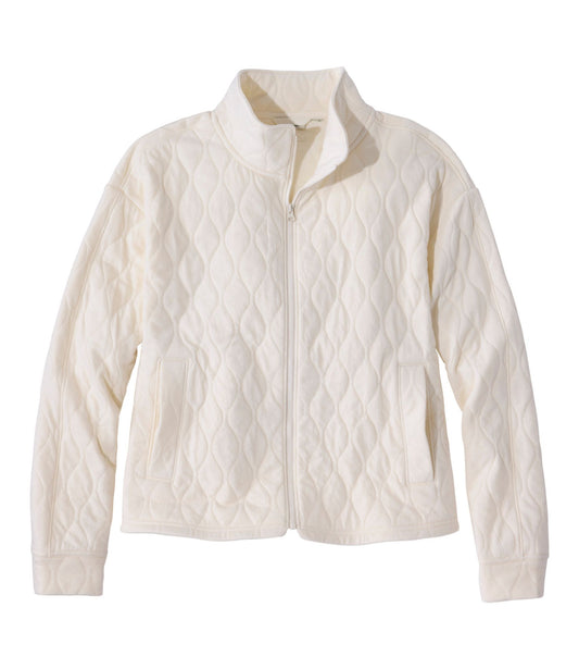 L.L.Bean Women's VentureSoft Quilted Full-Zip Jacket Bone