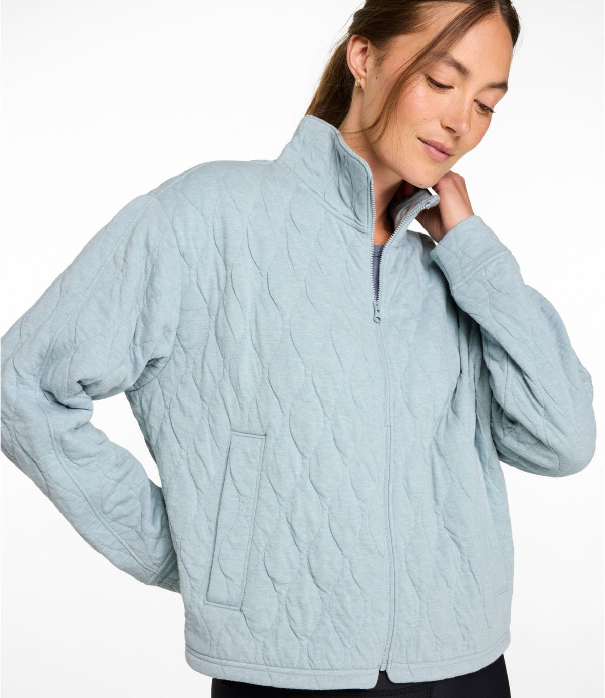 L.L.Bean Women's VentureSoft Quilted Full-Zip Jacket Bone