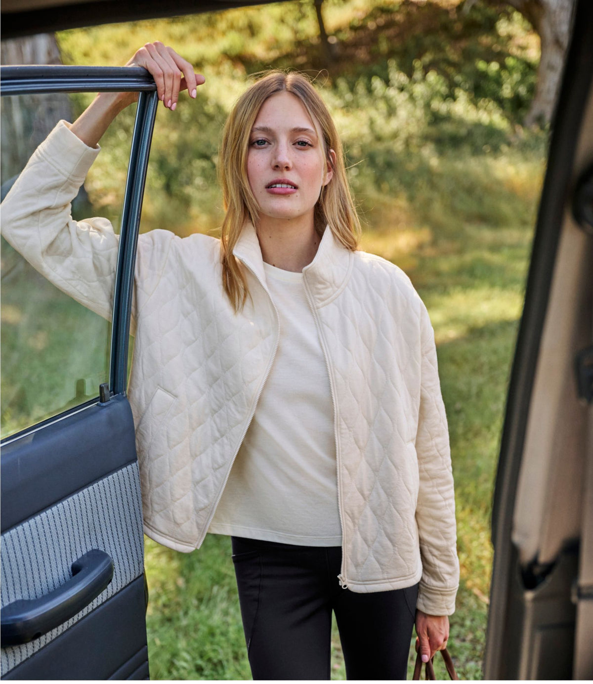 L.L.Bean Women's VentureSoft Quilted Full-Zip Jacket Bone