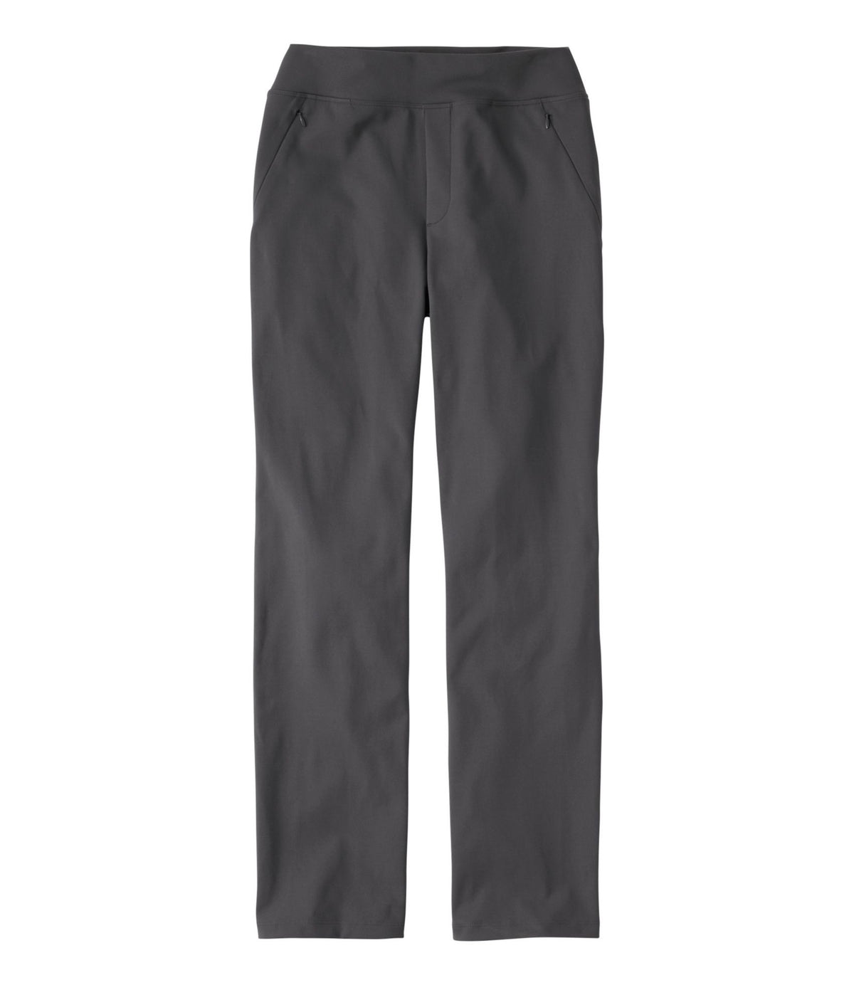 L.L.Bean Women's L.L.Bean Go-Anywhere Knit Pants, High-Rise Straight-Leg Alloy Gray