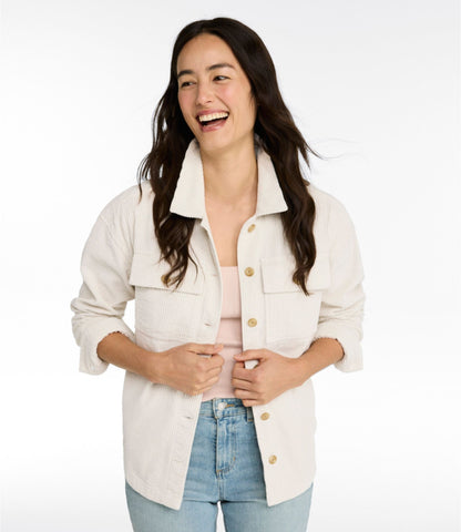 L.L.Bean Women's Comfort Corduroy Big Shirt Dark Cinder