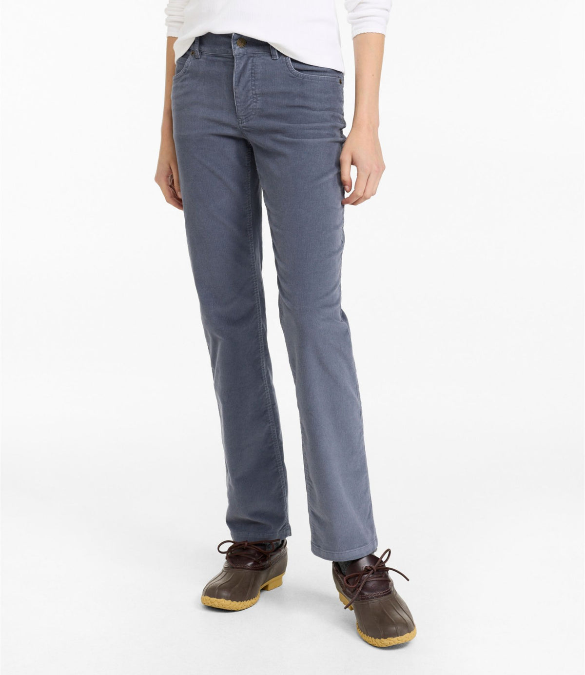 L.L.Bean Women's L.L.Bean Go-Anywhere Corduroy Pants, Mid-Rise Ultimate Straight-Leg Camel Brown