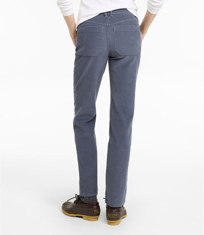 L.L.Bean Women's L.L.Bean Go-Anywhere Corduroy Pants, Mid-Rise Ultimate Straight-Leg Camel Brown