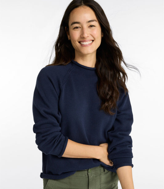 L.L.Bean Women's The Original Double L® Sweater, Rollneck Classic Navy