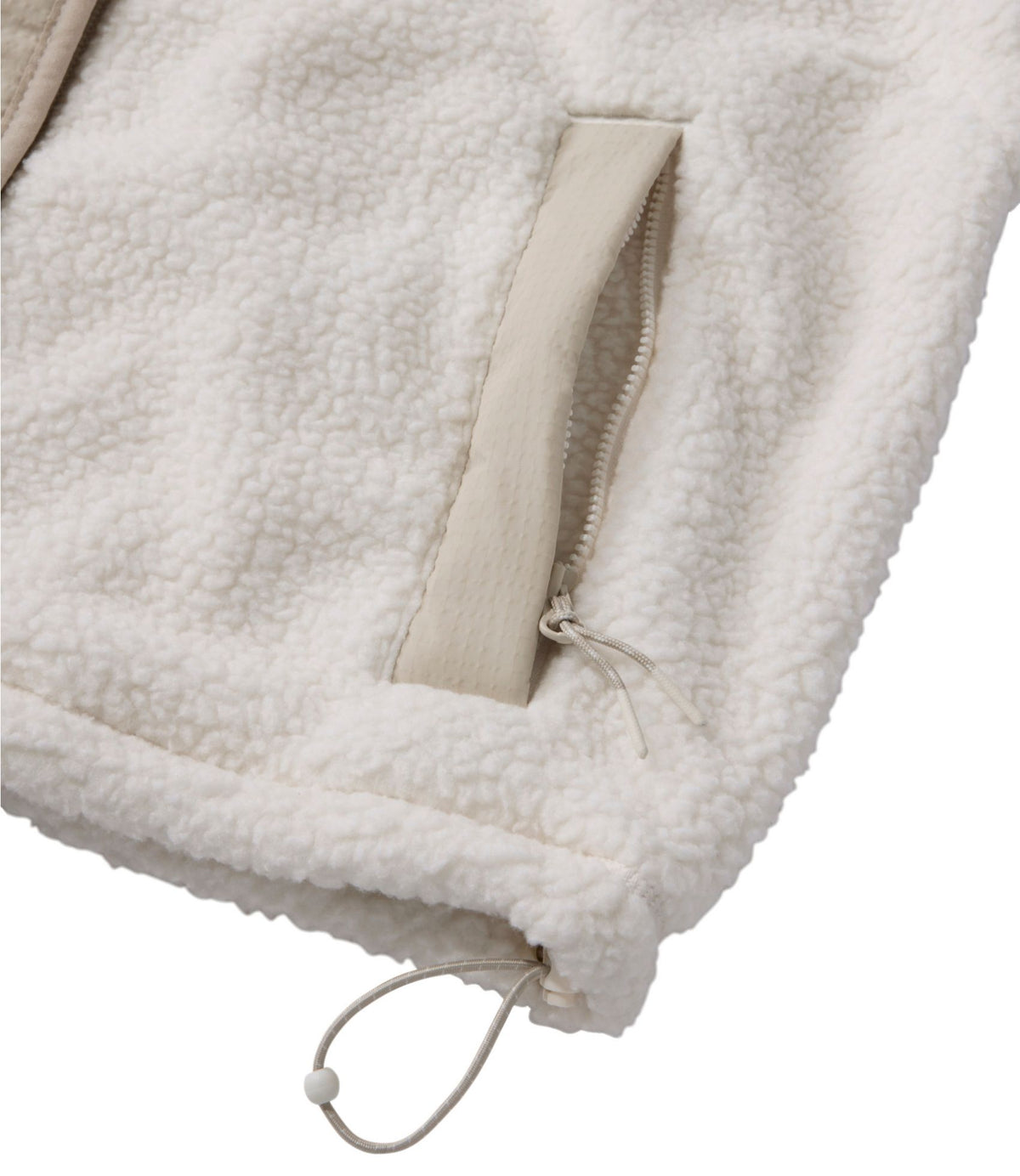 L.L.Bean Women's Mountainside Fleece Snap Vest Bone