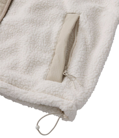 L.L.Bean Women's Mountainside Fleece Snap Vest Bone