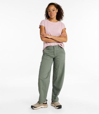 L.L.Bean Women's Mountainside Ripstop Barrel Pant Dark Cinder