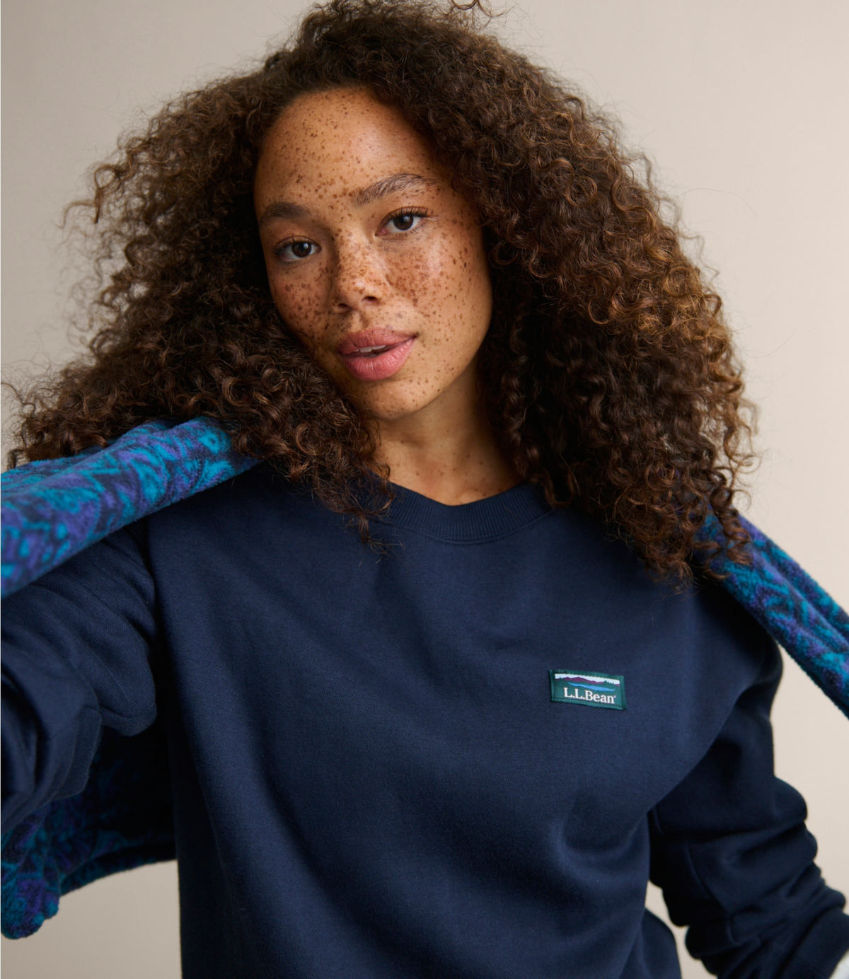 L.L.Bean Women's Mountain Classic Sweatshirt, Crewneck Classic Navy