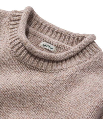 L.L.Bean Women's Bean's Classic Ragg Wool Sweater, Rollneck Deepest Green