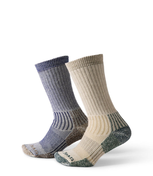 L.L.Bean Adults' Bean Boot Socks Gift Set, 2-Pack Dark Khaki/Carbon Navy