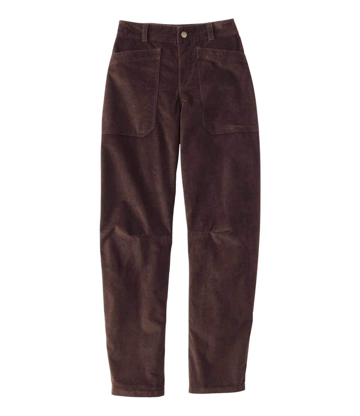 L.L.Bean Women's Signature 1912 Premium Corduroy Pants, High-Rise Barrel Ankle Deepest Brown