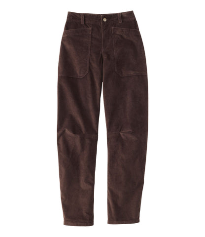 L.L.Bean Women's Signature 1912 Premium Corduroy Pants, High-Rise Barrel Ankle Deepest Brown