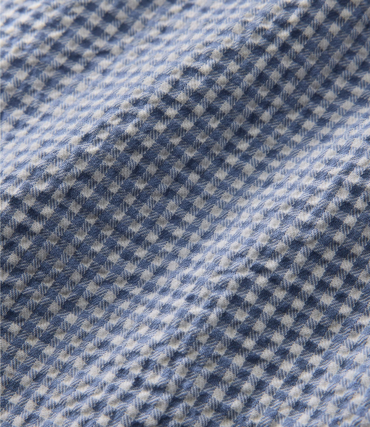 L.L.Bean Women's Sunwashed Textured Big Shirt Deep Lake Check
