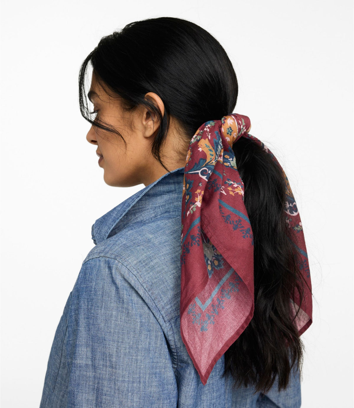 L.L.Bean Women's Whisperweight Bandana Bone Mallards