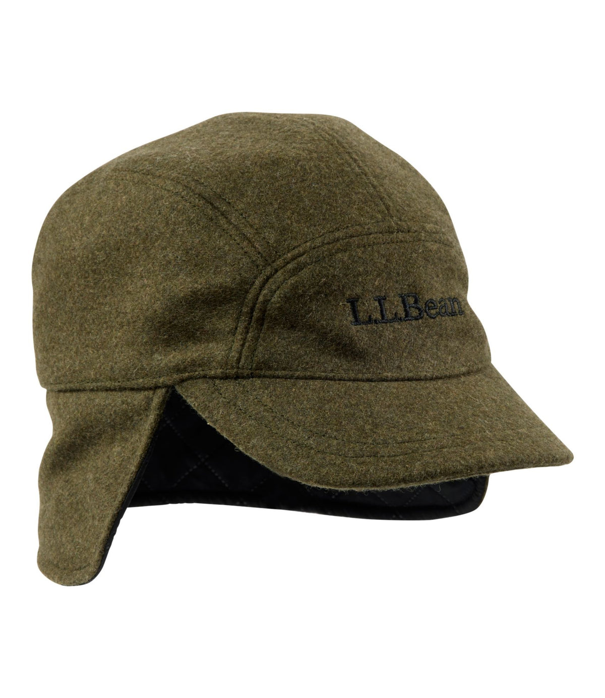 L.L.Bean Adults' Maine Guide Wool Cap with PrimaLoft®, Solid Kelp Green