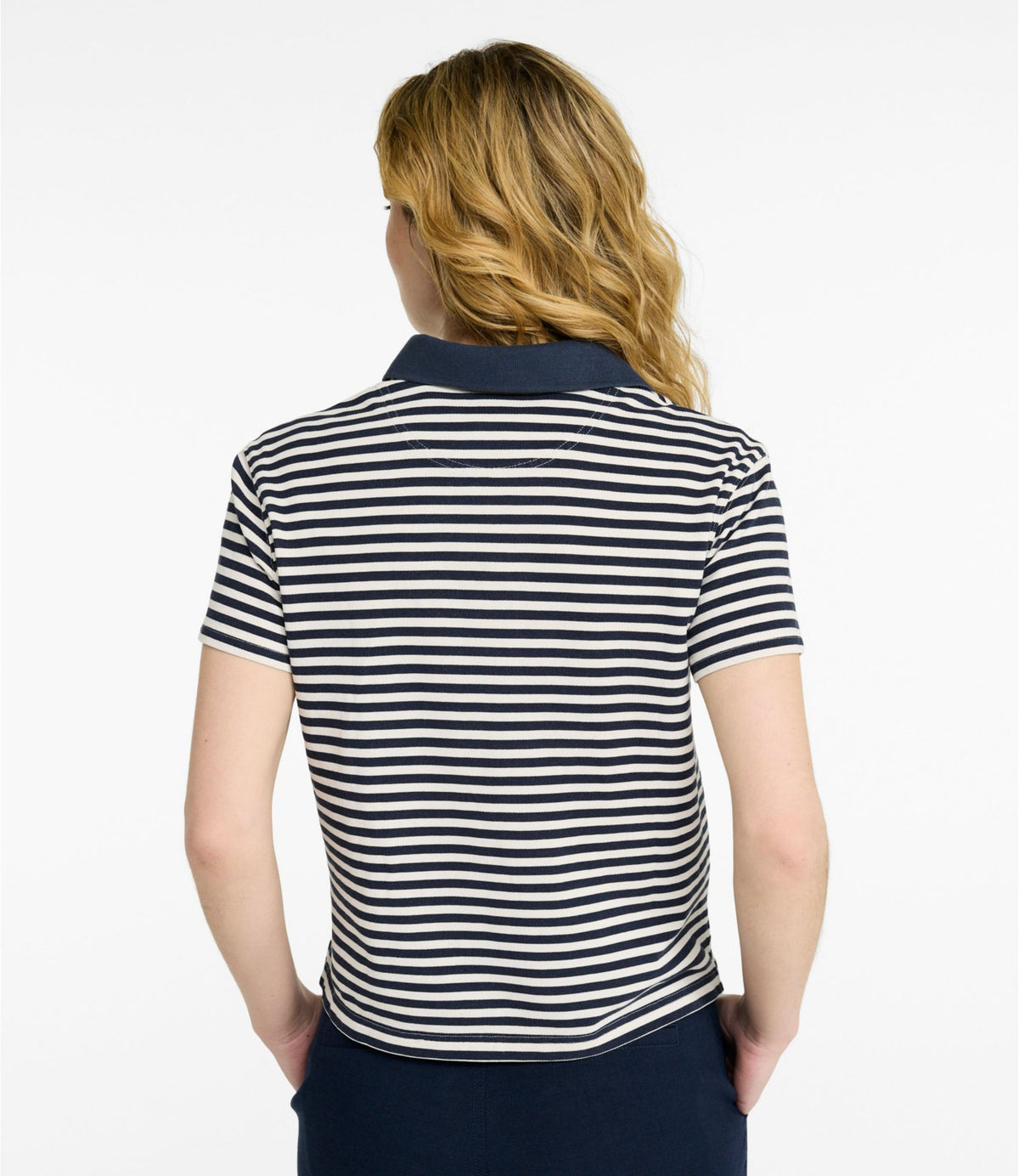 L.L.Bean Women's Casco Bay Polo, Short-Sleeve Stripe
