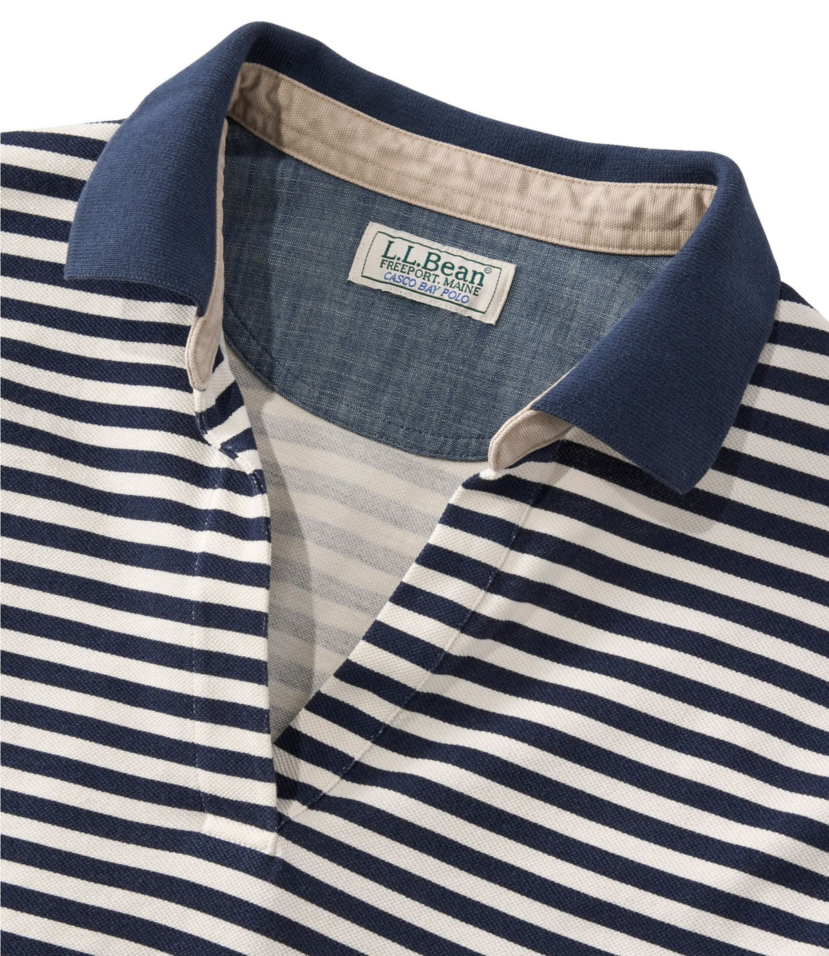 L.L.Bean Women's Casco Bay Polo, Short-Sleeve Stripe