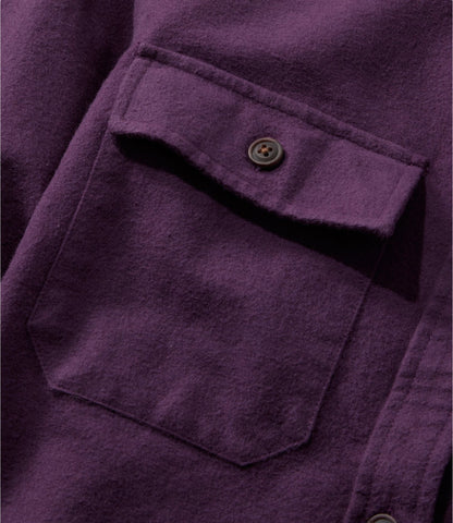 L.L.Bean Women's Vintage Chamois Shirt Deepest Brown Heather