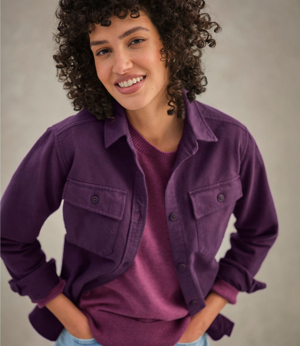 L.L.Bean Women's Vintage Chamois Shirt Deepest Brown Heather