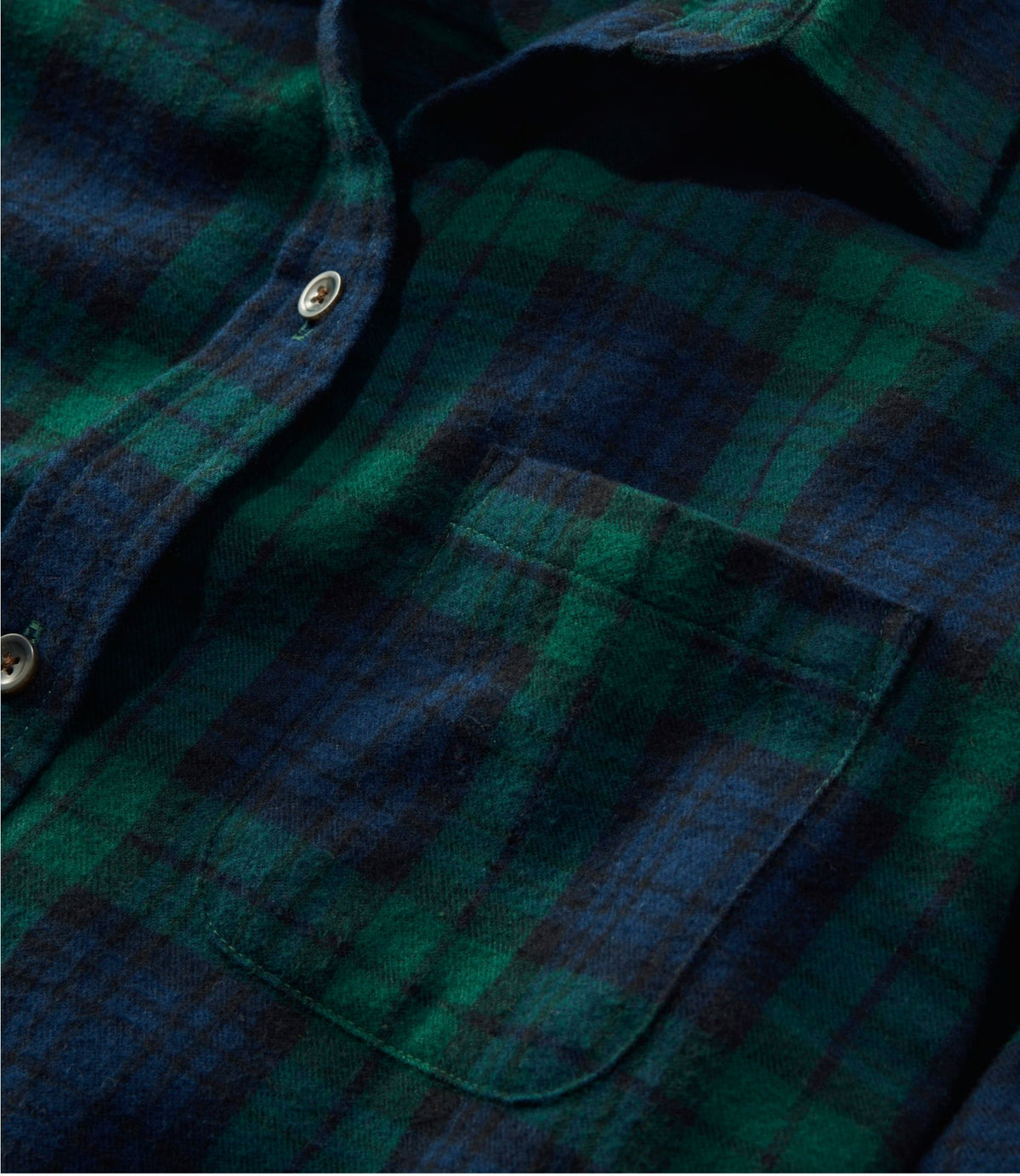 L.L.Bean Women's Scotch Plaid Flannel Shirt, Relaxed Bean of Freeport Green