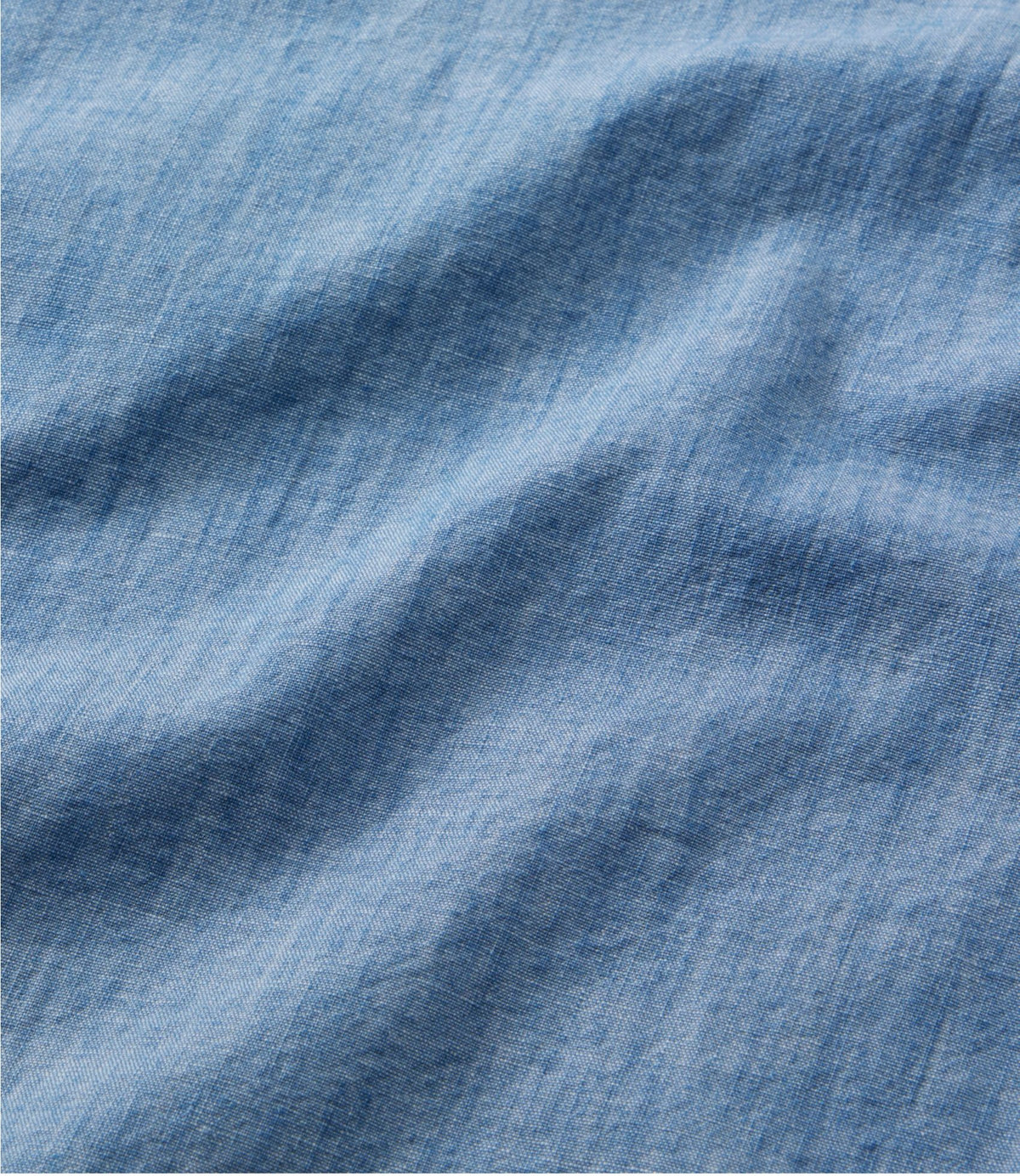 L.L.Bean Women's Essential Cotton Shirt, Chambray Long Sleeve Clean Indigo