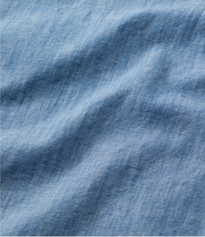 L.L.Bean Women's Essential Cotton Shirt, Chambray Long Sleeve Clean Indigo