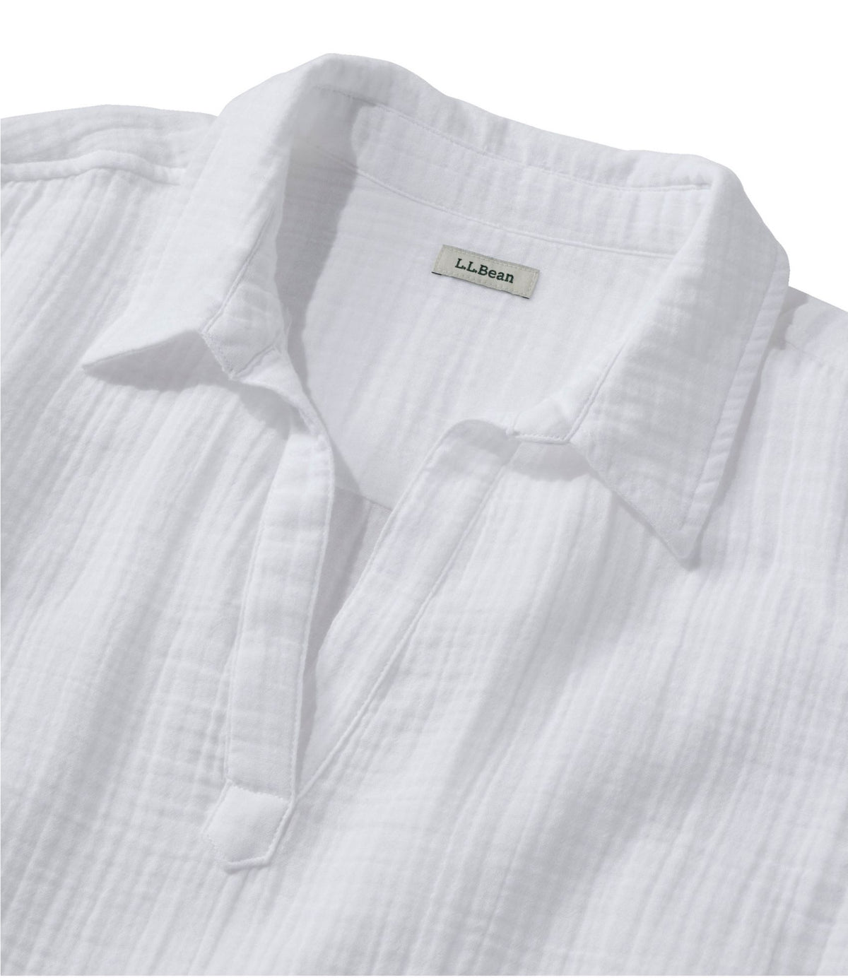 L.L.Bean Women's Cloud Gauze Shirt, Polo Dark Cinder