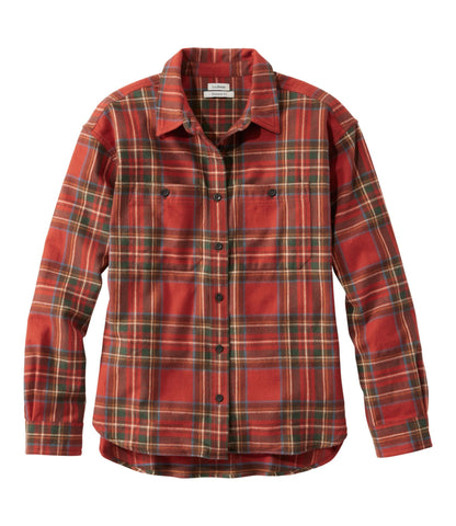 L.L.Bean Women's Scotch Plaid Flannel Shirt, Boyfriend Antique Royal Stewart