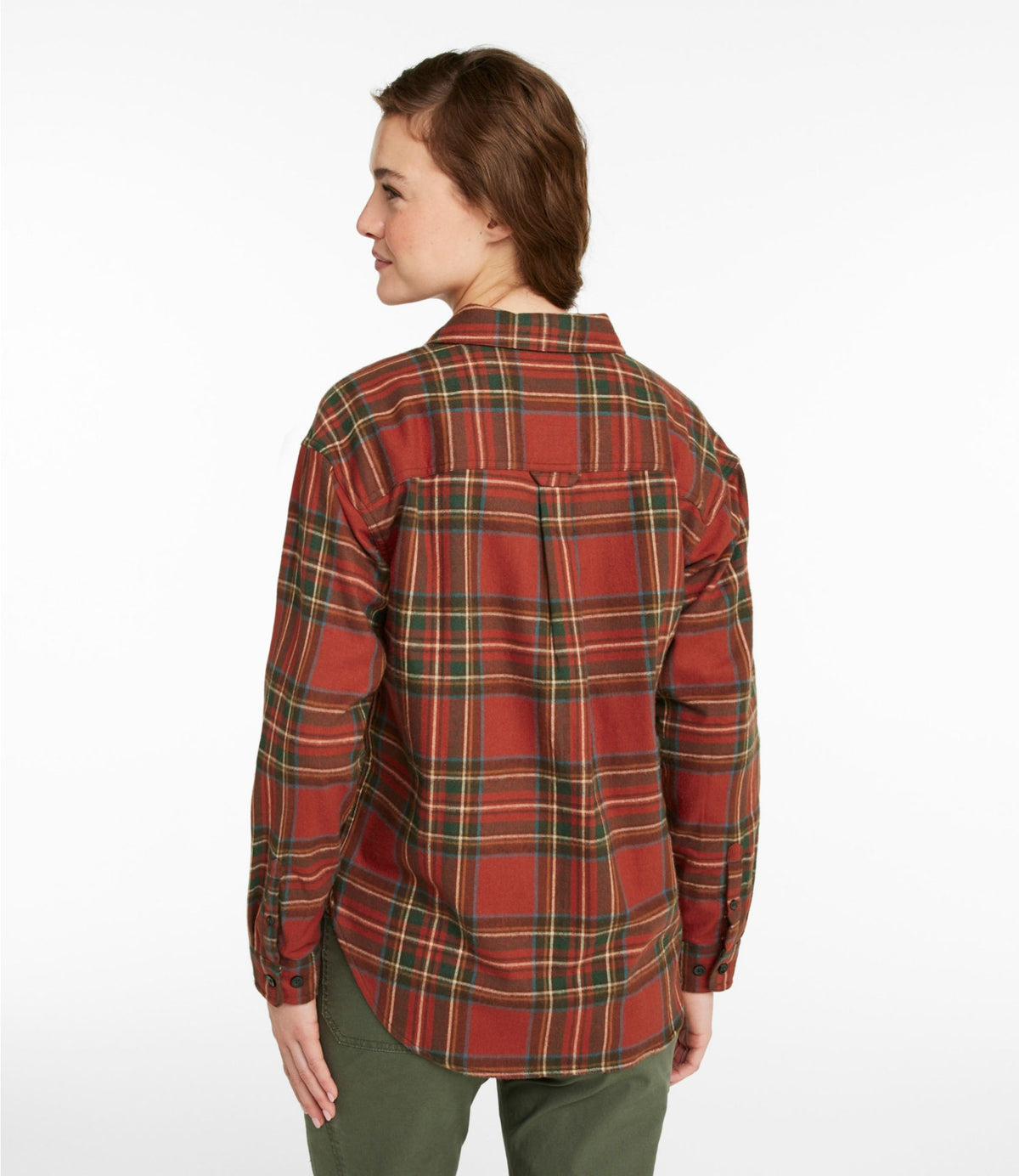 L.L.Bean Women's Scotch Plaid Flannel Shirt, Boyfriend Antique Royal Stewart