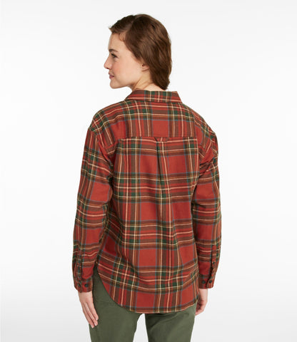 L.L.Bean Women's Scotch Plaid Flannel Shirt, Boyfriend Antique Royal Stewart