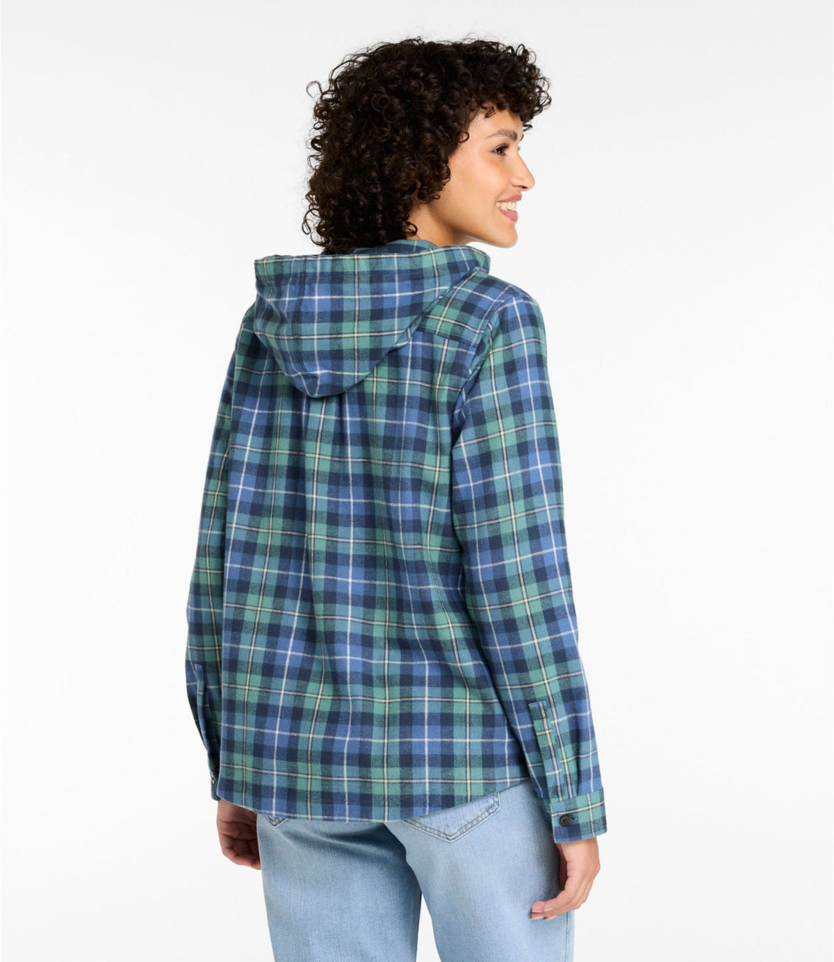 L.L.Bean Women's Scotch Plaid Flannel Shirt, Relaxed Zip Hoodie Washed MacNeil