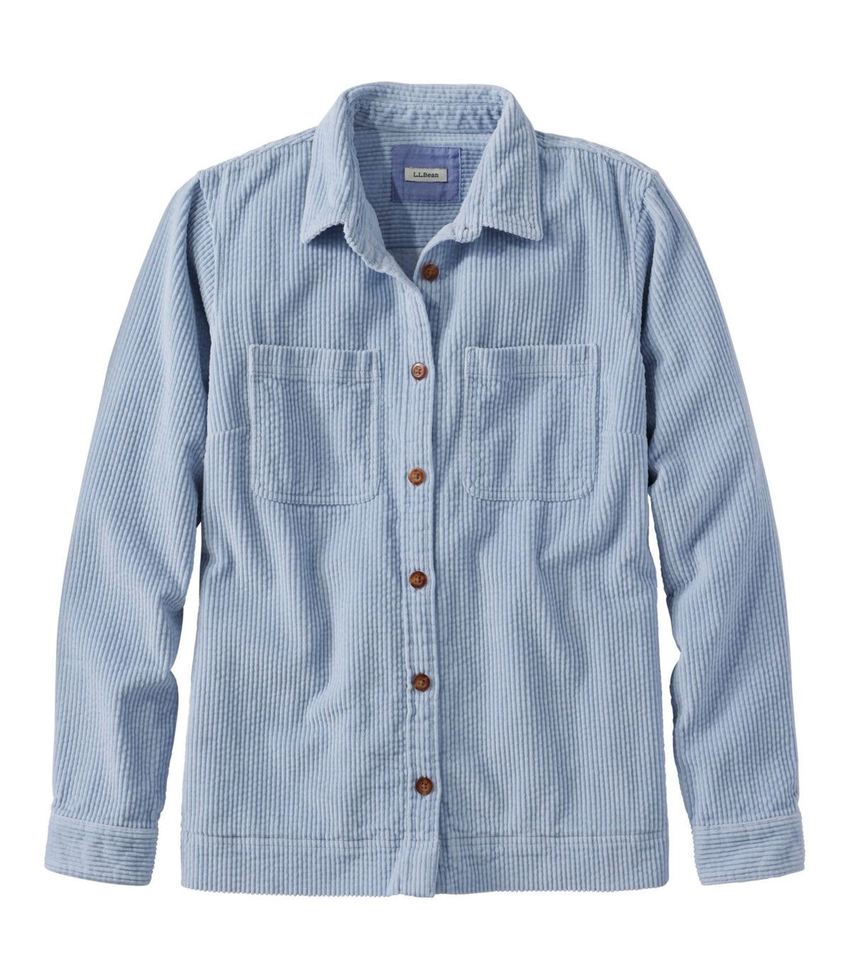 L.L.Bean Women's Comfort Corduroy Relaxed Shirt Sea Grass