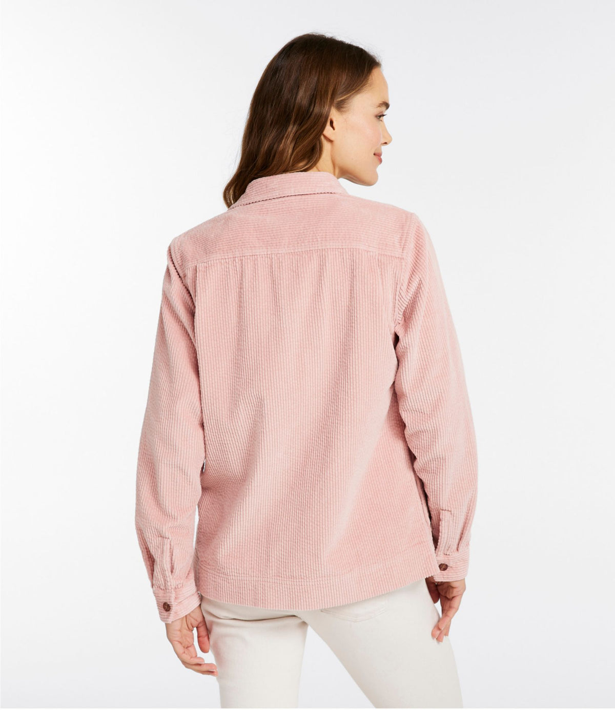 L.L.Bean Women's Comfort Corduroy Relaxed Shirt Sea Grass